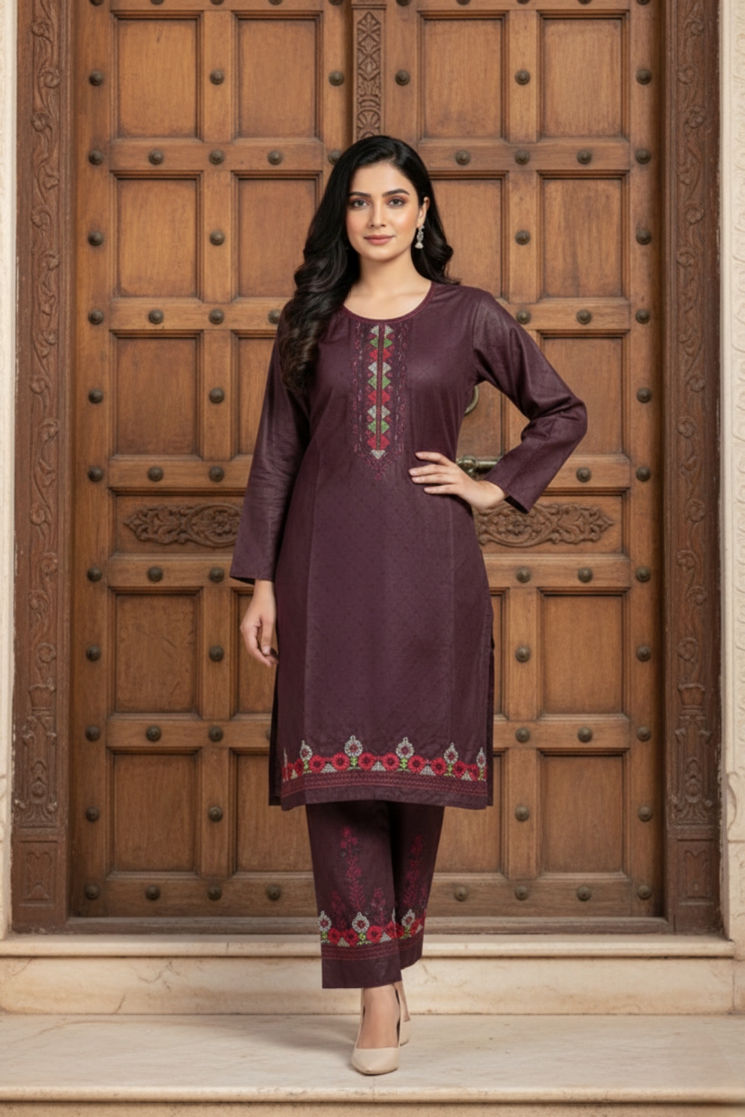 Embroidered Lawn–Cotton Collection (2-Piece)