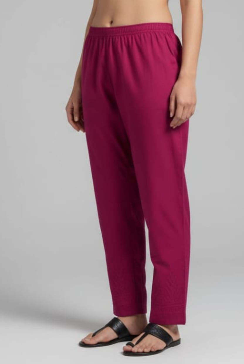 Cotton Embroidered Trousers